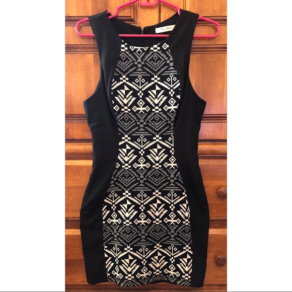 aztec print bodycon dress